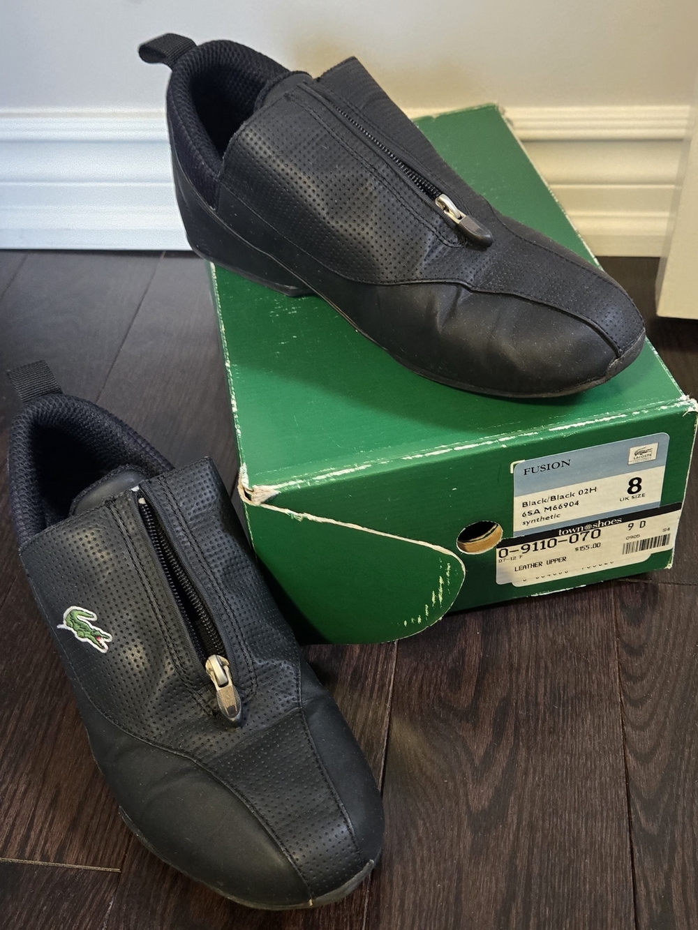 Lacoste Men’s Black Zip-Front Fusion Slip-On Loafers